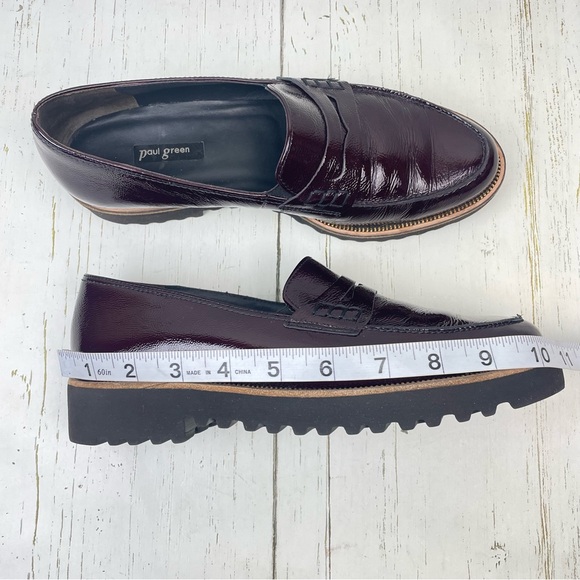 Paul Green Carmel Crinkle Leather Loafers - Picture 9 of 16